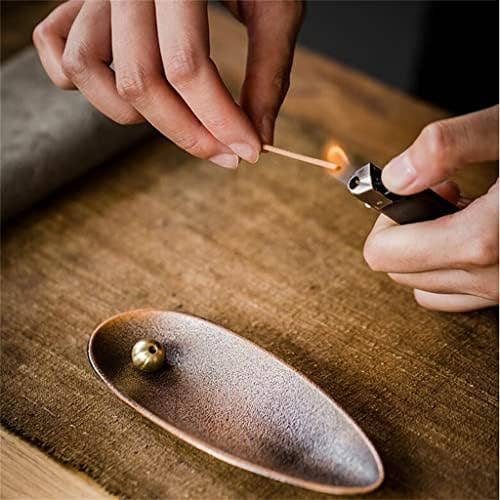 Magnifique Hearts - Wholesale Incense Holder - Elegant Leaf-Shaped Copper Incense Holder – 5.5" x 2" 2