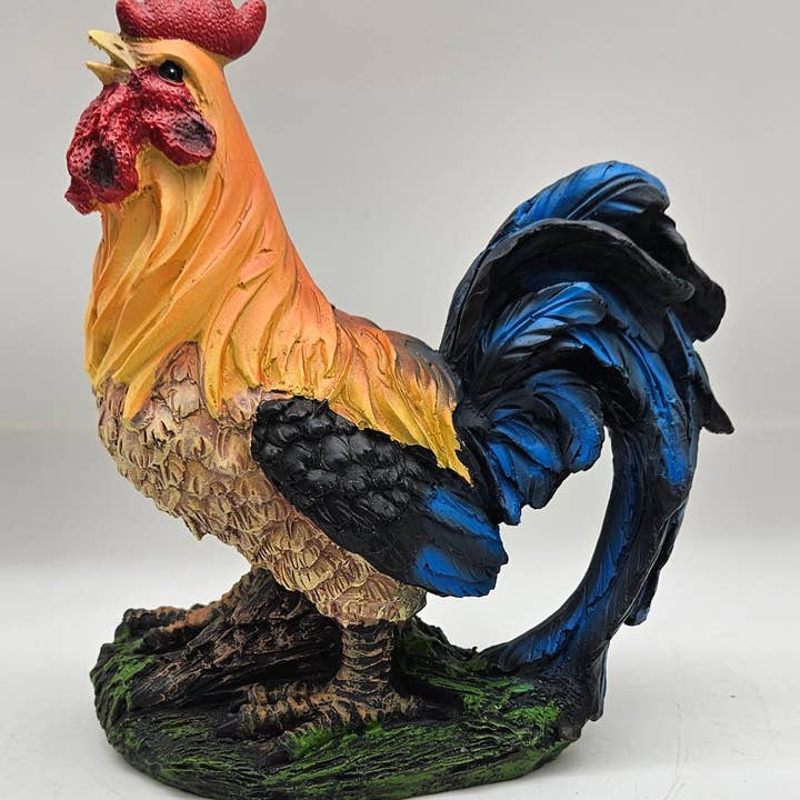 Rooster & Chicken Figurine - 10" white rooster (Copy) for wholesale by Green Pastures Wholesale