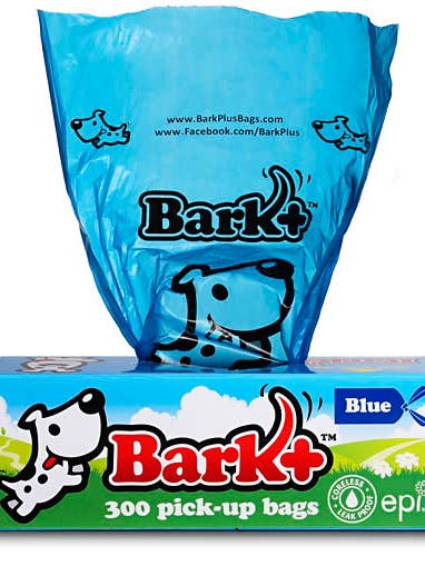 Bark+ Dog Waste Poop Bags, 300 Count, Blue Color, 8"x13" for wholesale by Focus Poly | Bark+