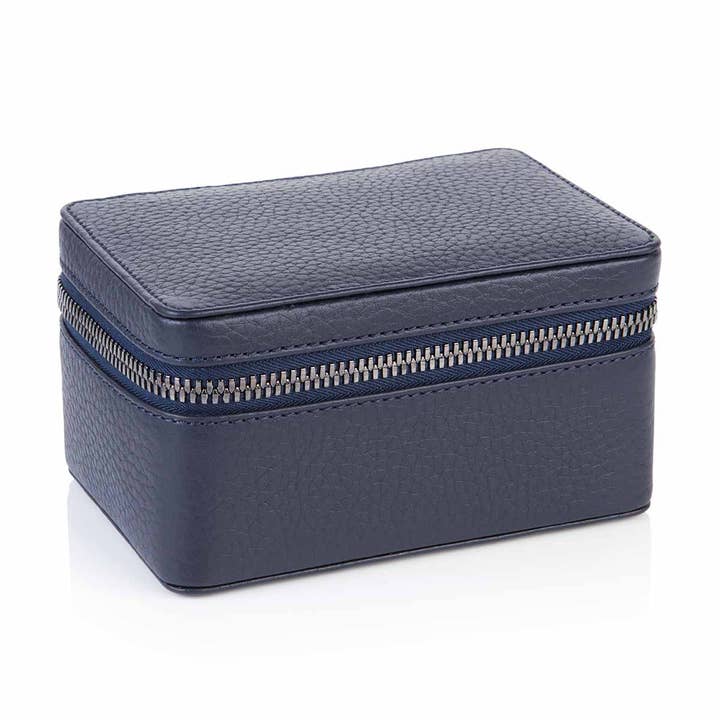 Indigo Blue Richmond lederen horlogedoos met twee voor wholesale door David Hampton