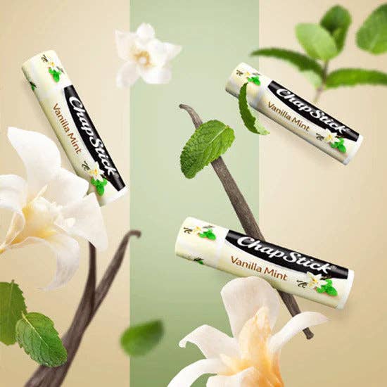 First Choice Buying - Wholesale Lip Balm - ChapStick Lip Balm, Vanilla Mint, 0.15oz, Counter Display