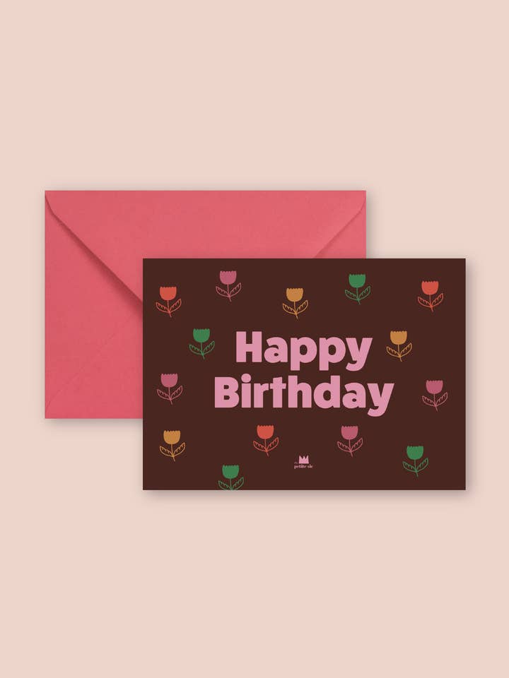 Mini "Birthday" card: Happy birthday (with envelope) for wholesale by Ma Petite Vie