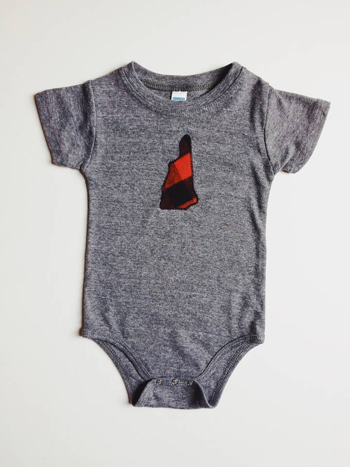 Bodysuit bebê New Hampshire - flanela por atacado de Vermont Tribe