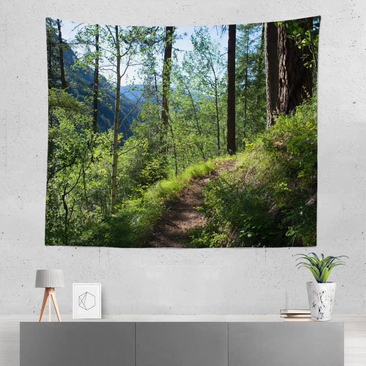 Perfeito de Verão Caminhada Nature Wall Tapeçaria, Arte Florestal do Noroeste do Pacífico por atacado de lostkatphoto