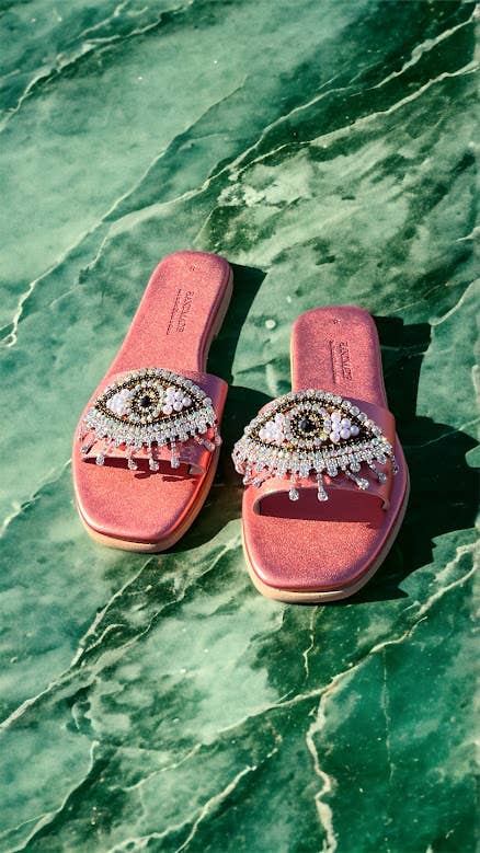 SIBYLLADELPHICA - Vente Sandales – femme - Sandales en cuir avec décoration œil protecteur "Crystalia"8