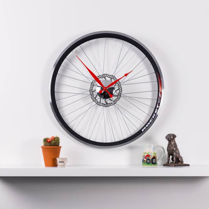 Vyconic - Venta al por mayor Relojes de pared - RELOJ DE RUEDA DE BICICLETA DE CARRERAS con disco de freno Tamaño - 22.5 pulgadas