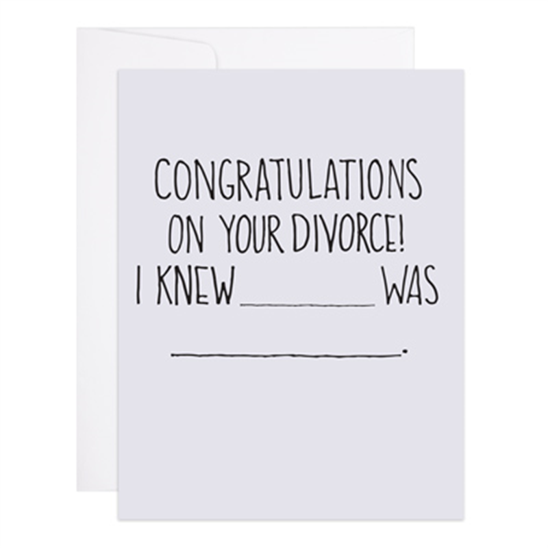 Naughty Nines - Wholesale Congratulations Card - Divorce Congrats Card0
