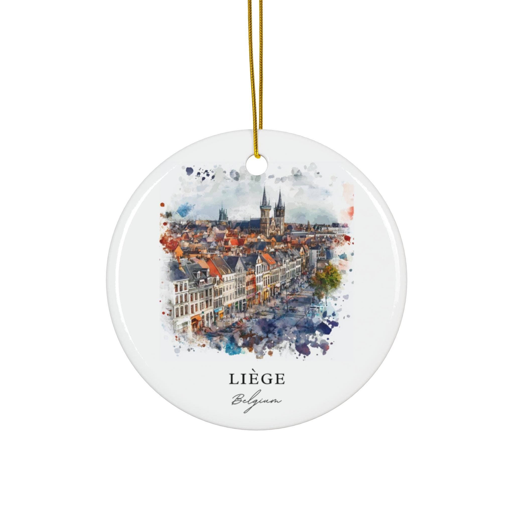 Premium Travel Art - Wholesale Ornament - Liege Belgium Ornament | One-Sided Print | Travel0