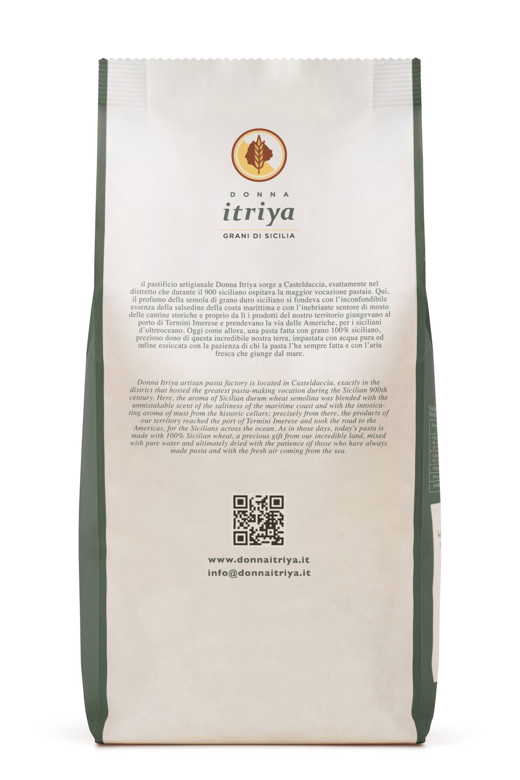 Pastificio Donna itriya - Grani di Sicilia - Wholesale Pasta - Calamarata - Organic1