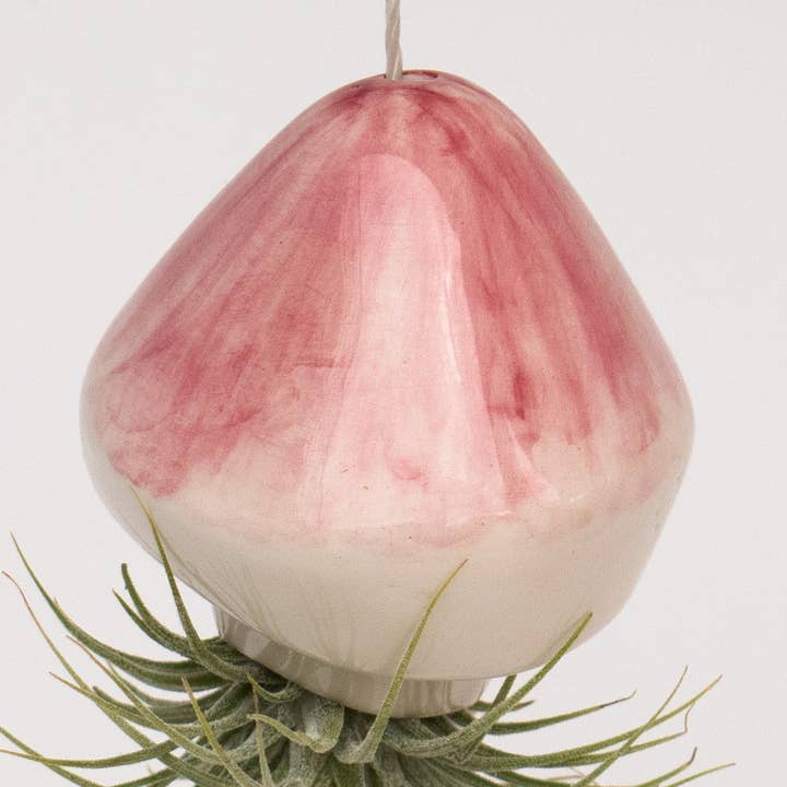 Petite jardinière suspendue en céramique rose en forme de méduse pour la vente par Paulina Marra Ceramics