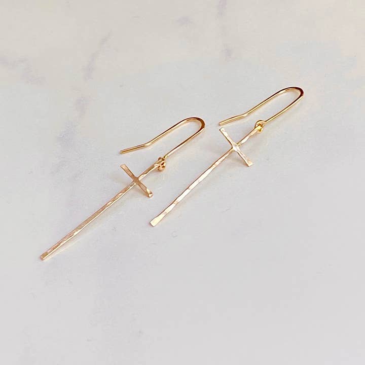 Bonnie Boardman Jewelry - Wholesale Dangle Earrings - Modern cross earrings1