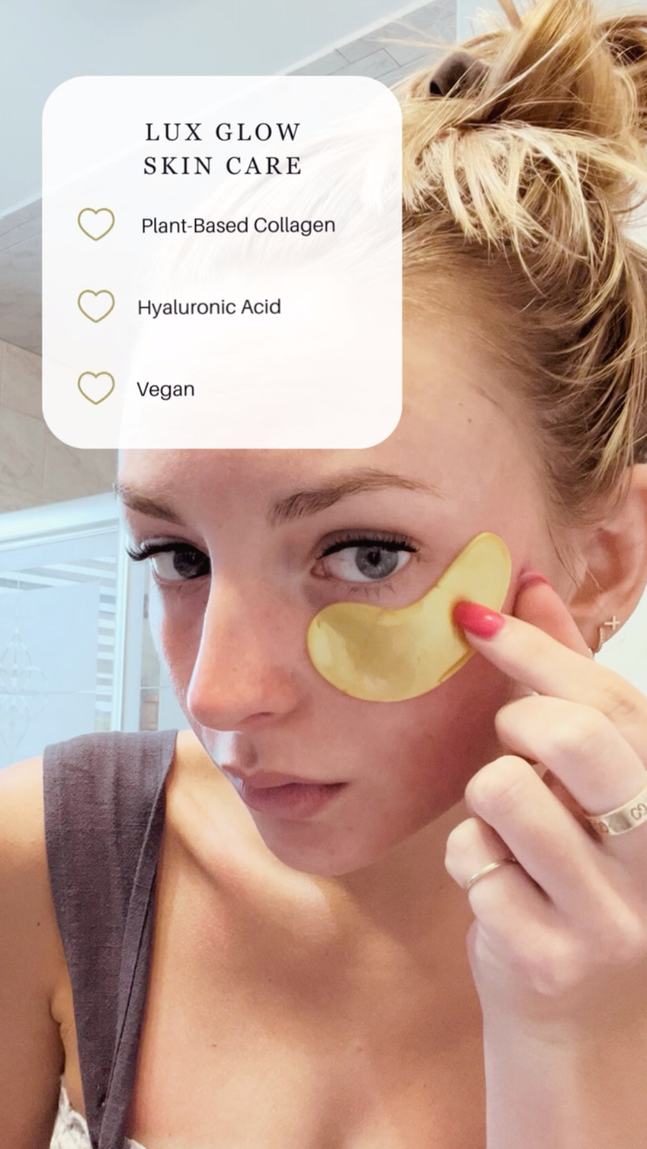 Lux Glow Skin Care - Wholesale Eye Treatment Mask - Lux Glow 24k Gold Eye Masks - 10 Pairs each box6