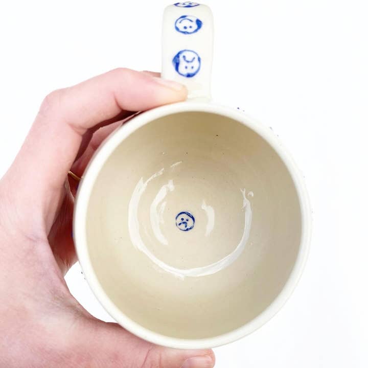 Korai Goods - Wholesale Coffee Mug - The Feelings Mug - Happy / Sad Face Design