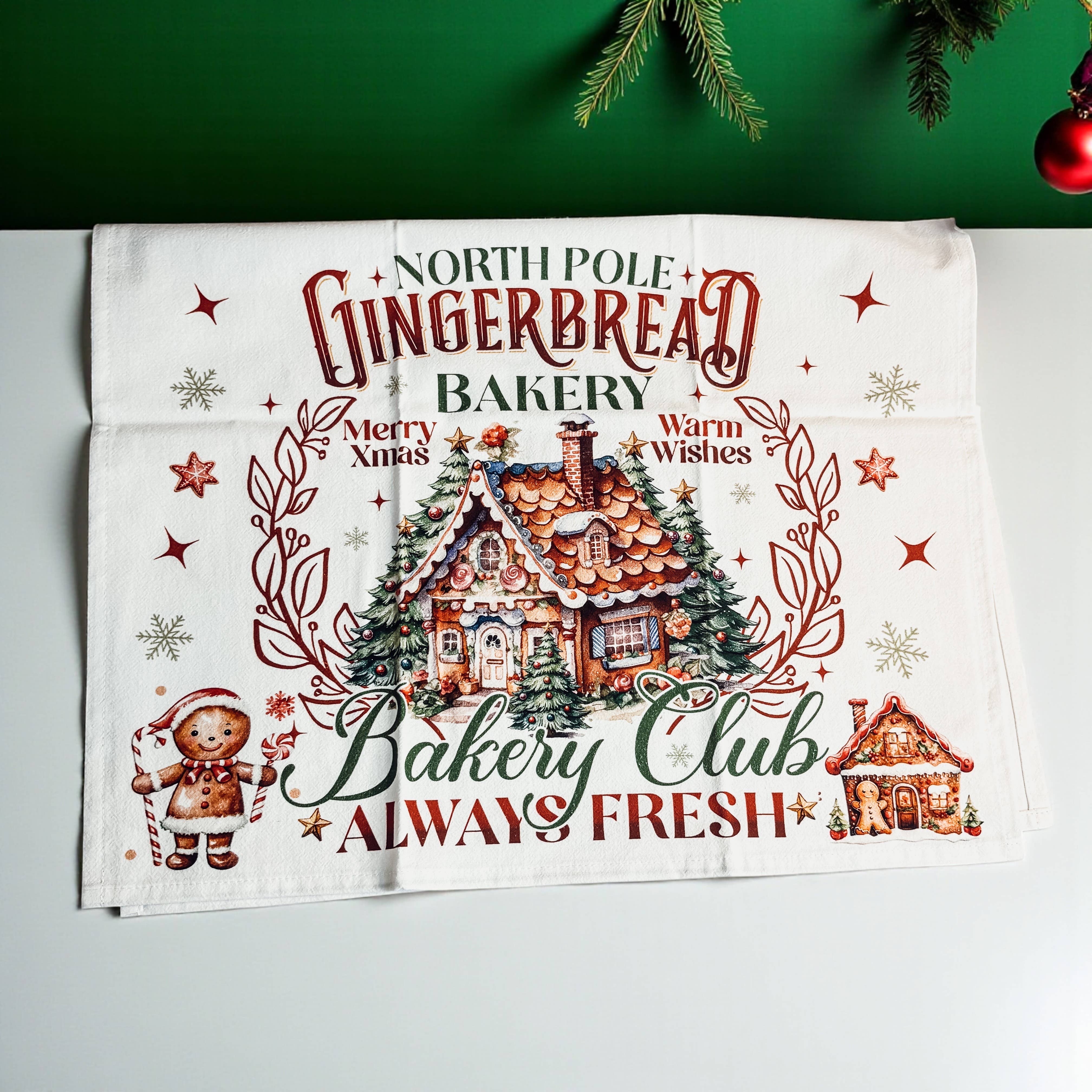 Gia Roma - Wholesale Tea Towel - Vintage Santa Holiday Kitchen Towel & Decor | Pink Christmas51