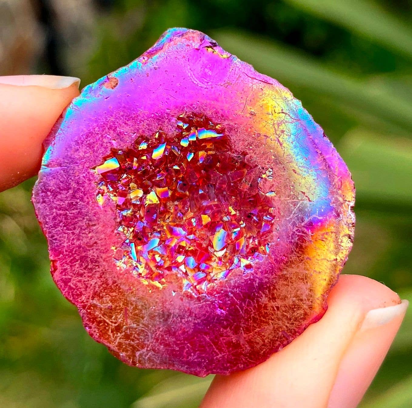 Elf Kendal Hippies - Wholesale Spiritual Stone/Crystal - Tooth fairy geode 3cm pink sparkly 1.2inch druzy cave by elf2
