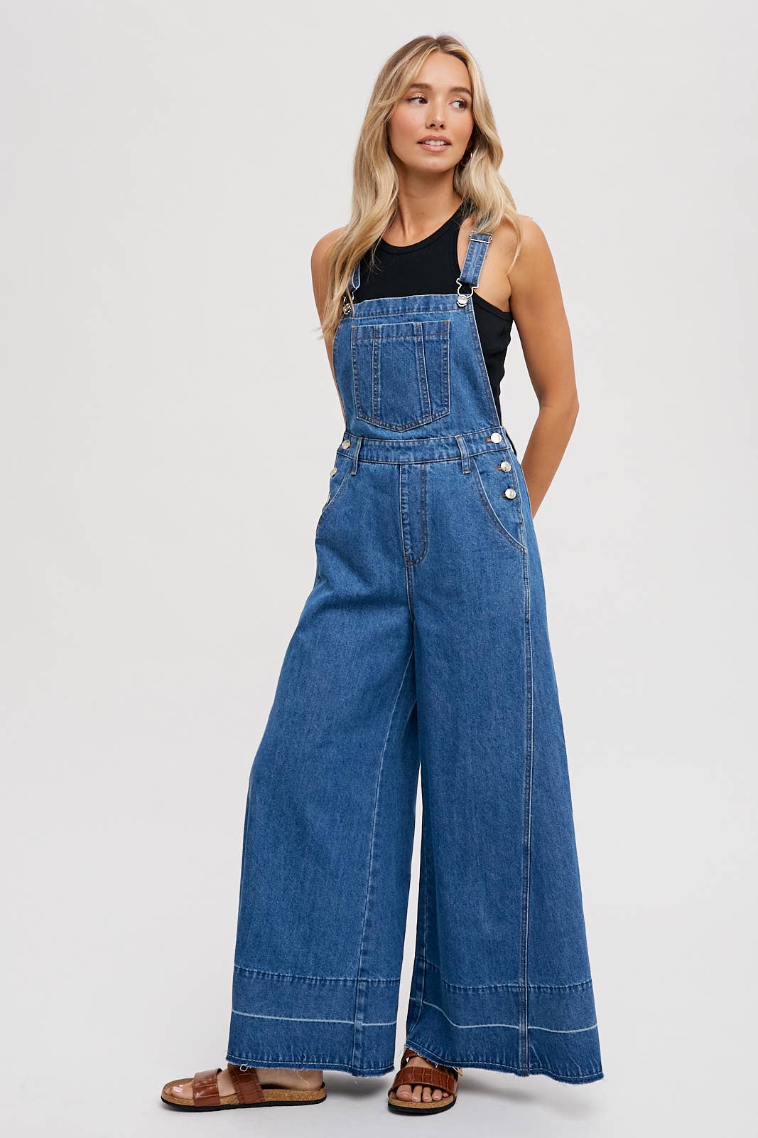 Bluivy – Engroshandel Overalls - Dame – DENIM OVERALLS MED BREDE BEN15
