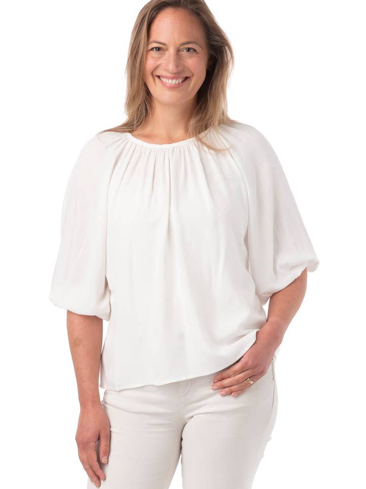 Camicia Maddalena FB263 Blusa Plissettata da Donna per la vendita all'ingrosso da parte di Franchetti Bond
