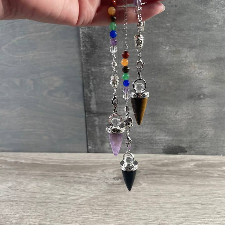 Keystone Crystals - Vente Accessoire de méditation - Pendules assortis avec symbole Ohm Chakra pour la vente en gros4