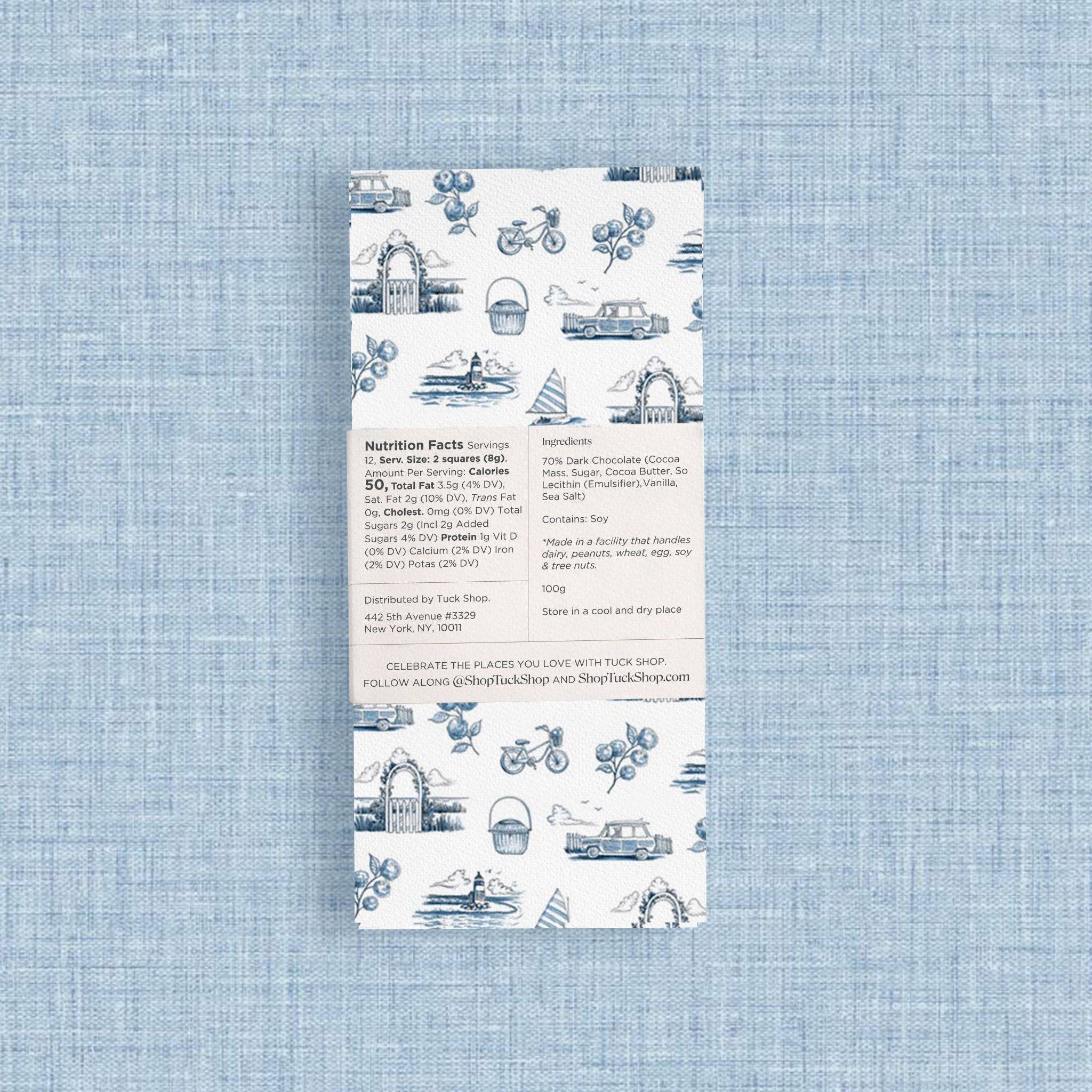 Tuck Shop - Wholesale Chocolate Bar - Nantucket 70% Dark Chocolate with Touch of Sea Salt2