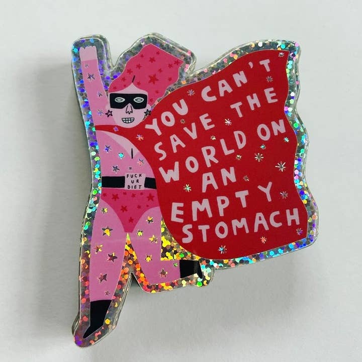 Anti Diet Glitter Sticker for wholesale by Ellastrated