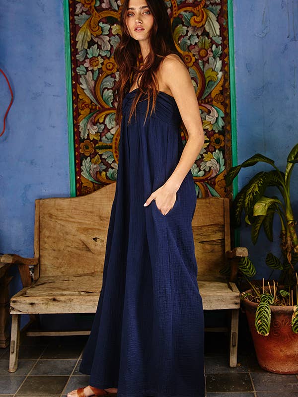 BUCKETLIST INC – wholesale Jumpsuit – Women's – R5242 -Wide Leg Tube Solid Jumpsuits17