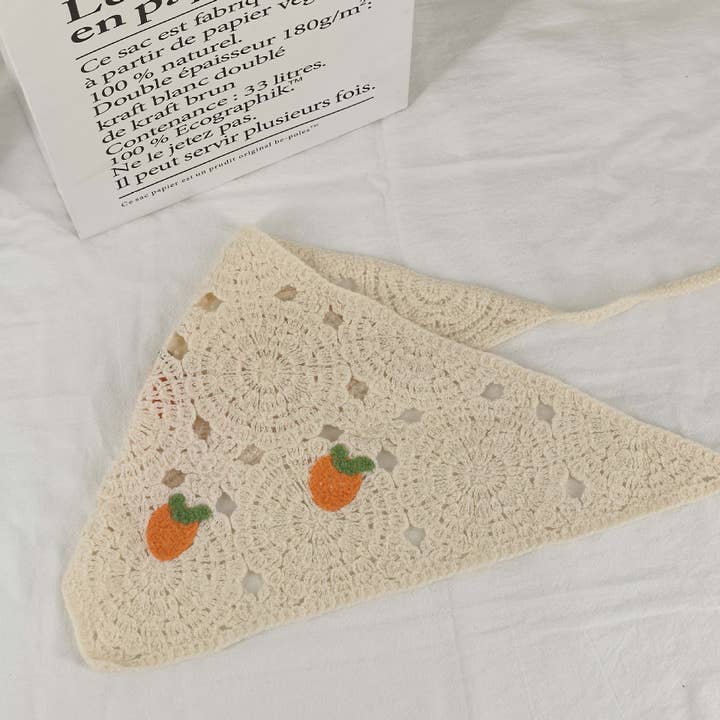 MKS America - Wholesale Bandana - Women's - Cherry Strawberry Floral checkered Crochet Bandana -56colors49