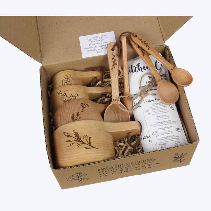 Young's - Wholesale Kitchen Utensil Set - Wood Baker's Gift Set (SKU#: 23285)