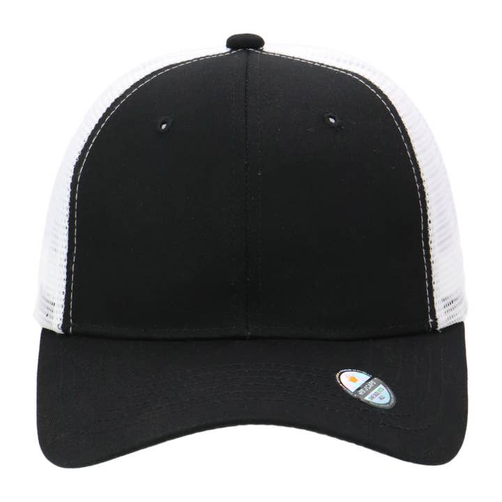 Cap Zone - Wholesale Trucker Hat - Unisex - Two Tone Nylon Polyester Structured Six Panel Trucker Hat
