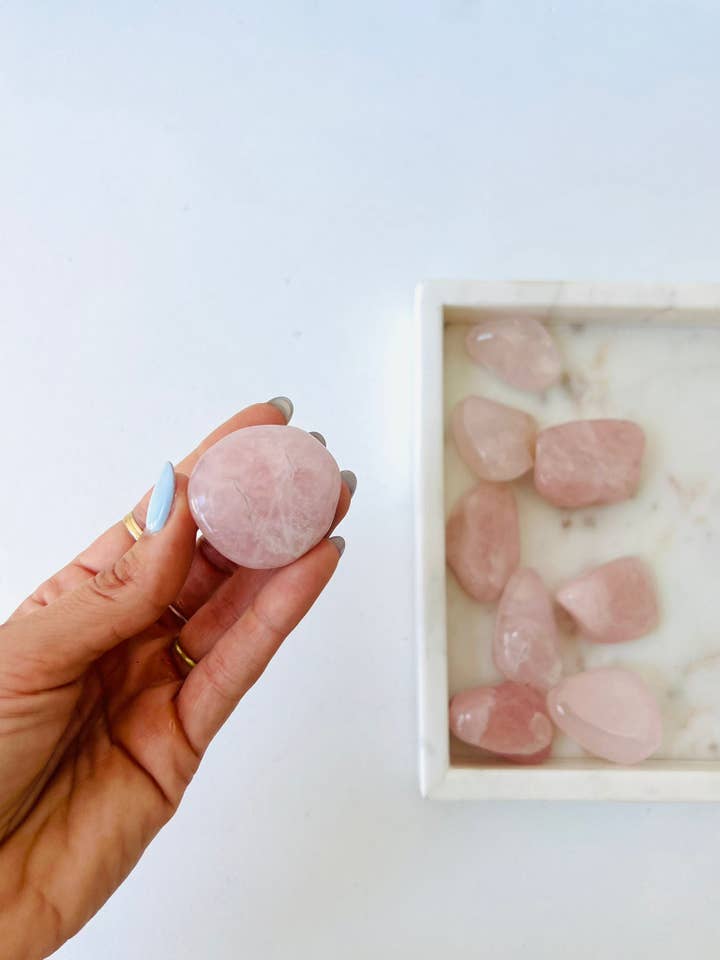 Rose Quartz Tumble - Love/Harmony/Balance for wholesale by SK CRYSTAL