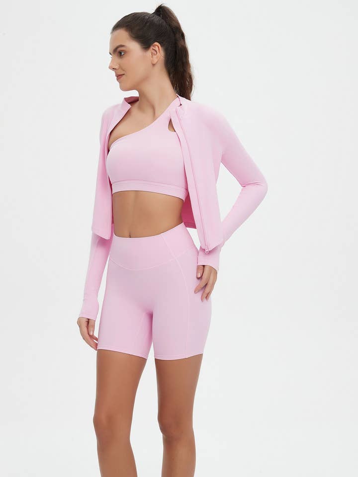 Mantra Active - Wholesale Activewear Set - Women's - Aurelia Sports Bra, Shorts and Jacket 3-Piece Set1