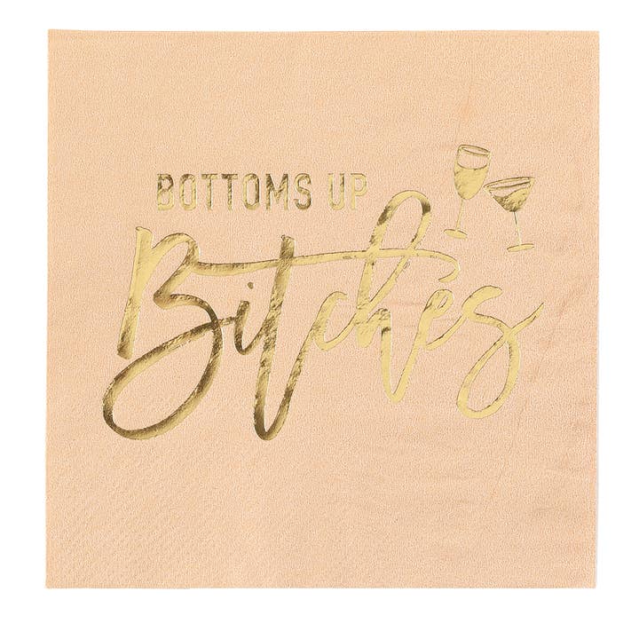 Masterpiece Studios - Wholesale Disposable Napkin - Bottoms Up Bitches Napkin
