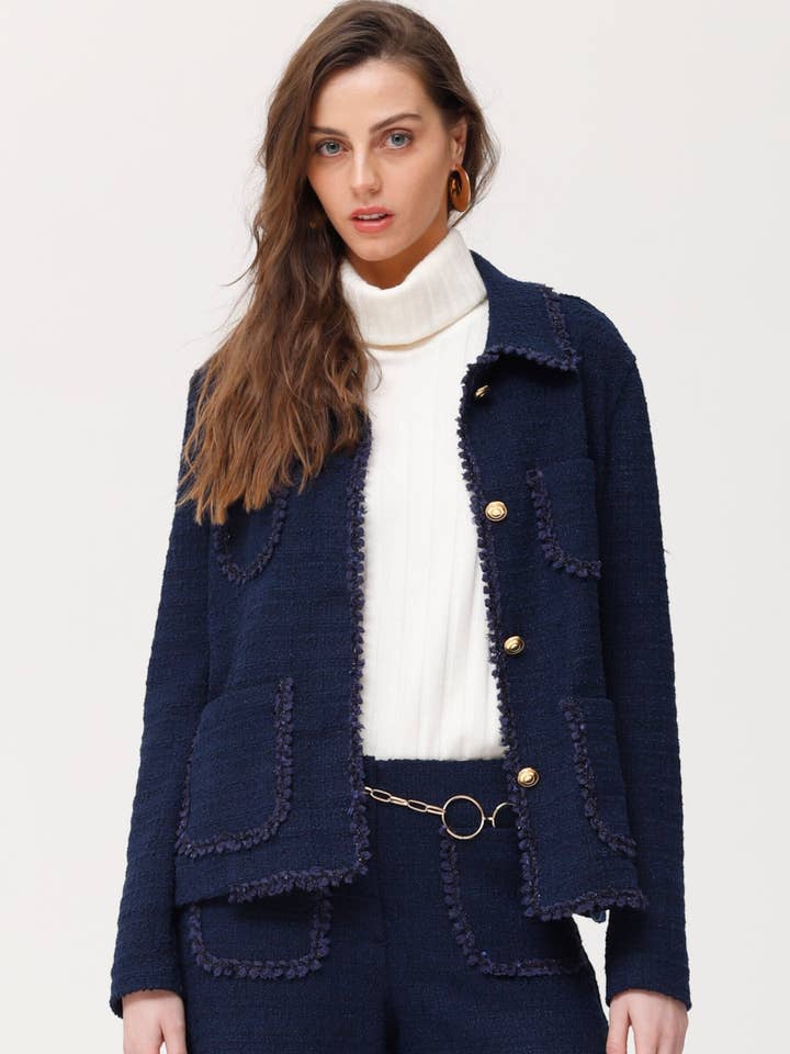 Ecisa jacket in Chanel fabric for wholesale by OKY