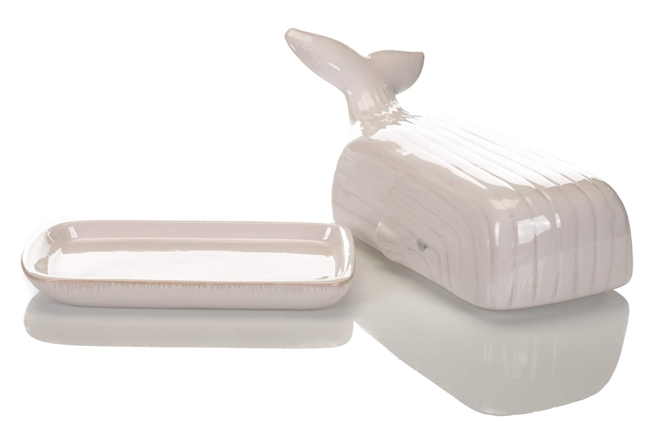 Drew Derose Design - Wholesale Butter Dish - Whale Butter Dish – Coastal Stoneware Kitchen Accent
2