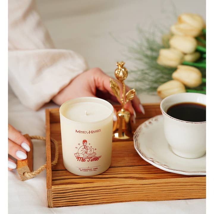 Fig Sandalwood Amber Scented Soy Candle – Me Time for wholesale by MINKY HANDY