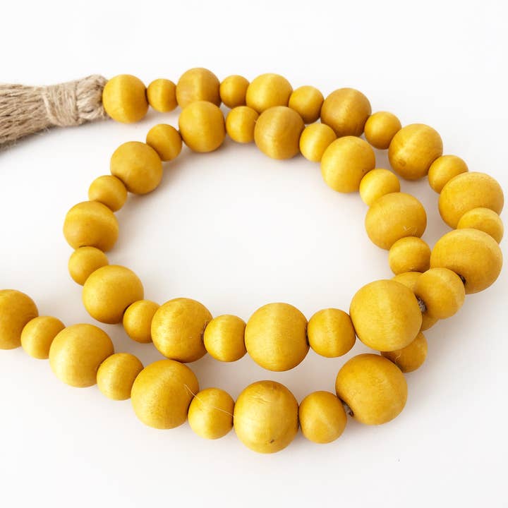 Foundations Decor - Wholesale Bunting/Garland - Wood Bead Garlands - Multiple color options alternate Lg/Sm3