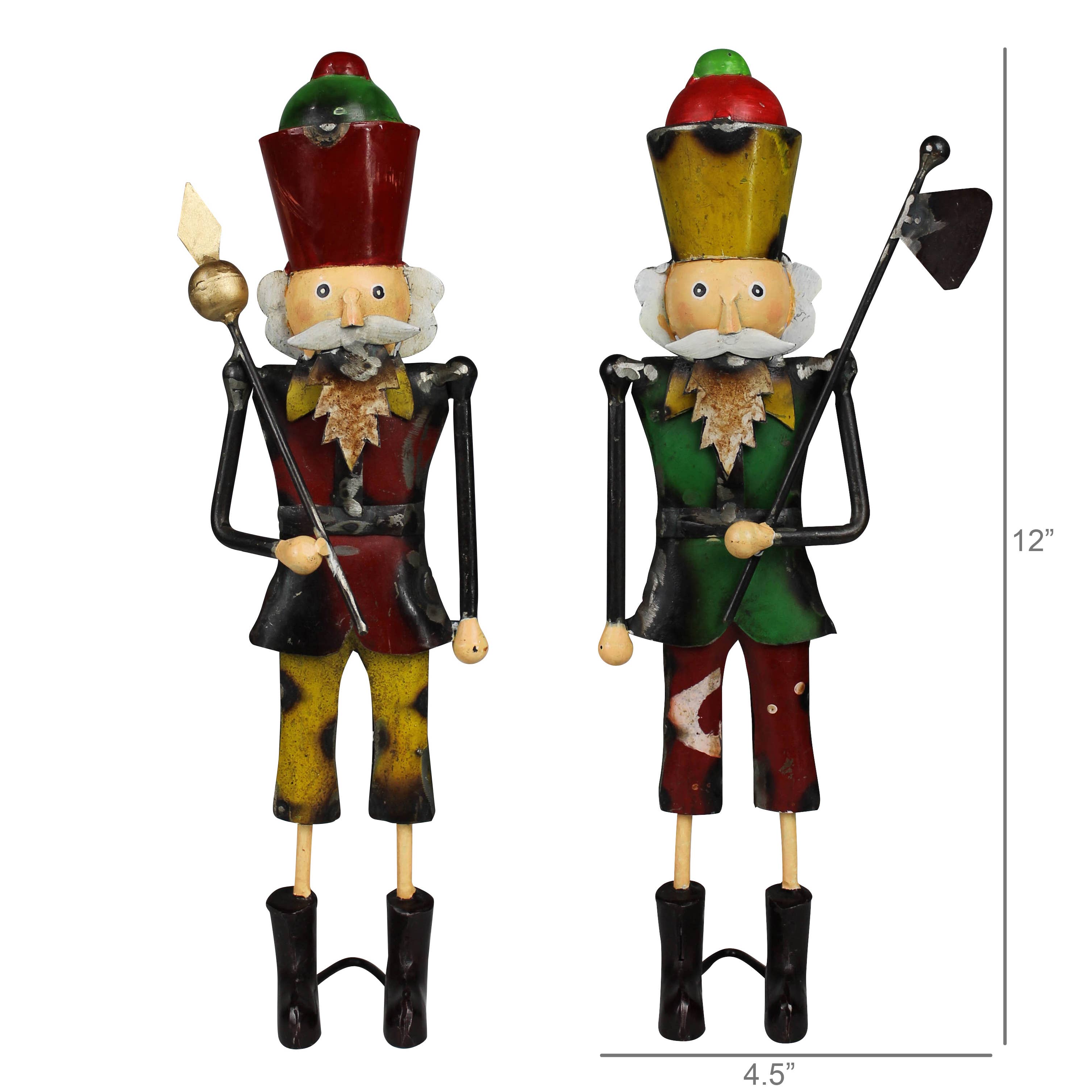 HomArt - Wholesale Decorative Tabletop Object - Nutcrackers, Reclaimed Metal, Set/26