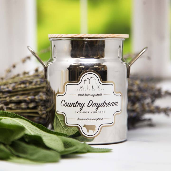 Milk Reclamation Barn - Wholesale Jar/Filled Candle - Stainless Milk Churn Candle - 12.5 oz17