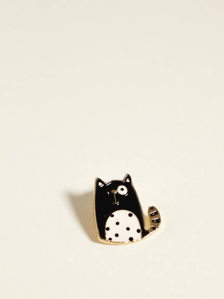 Pin’s CHAT BLANC & NOIR pour la vente par Voguette Paris