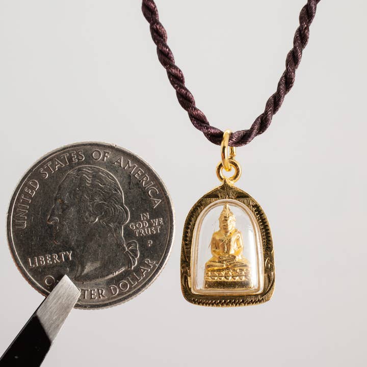 Artschatz LLC - Wholesale Pendant/Charm Necklace - Golden Weekday Birthday Buddha - Thursday - with Necklace1