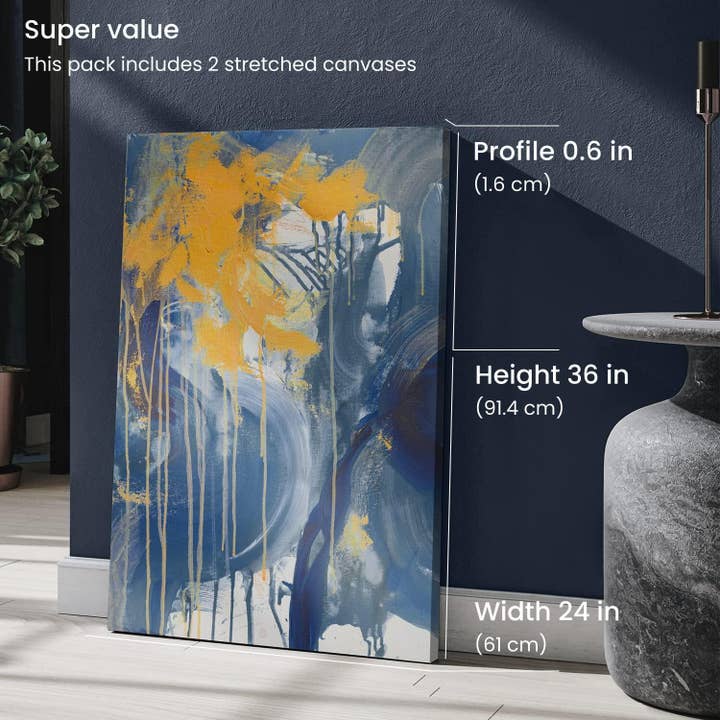 Plaid Crafts - Wholesale Painting/Drawing - Arteza® Classic Stretched Canvas, 24" x 36", 2 pc.5