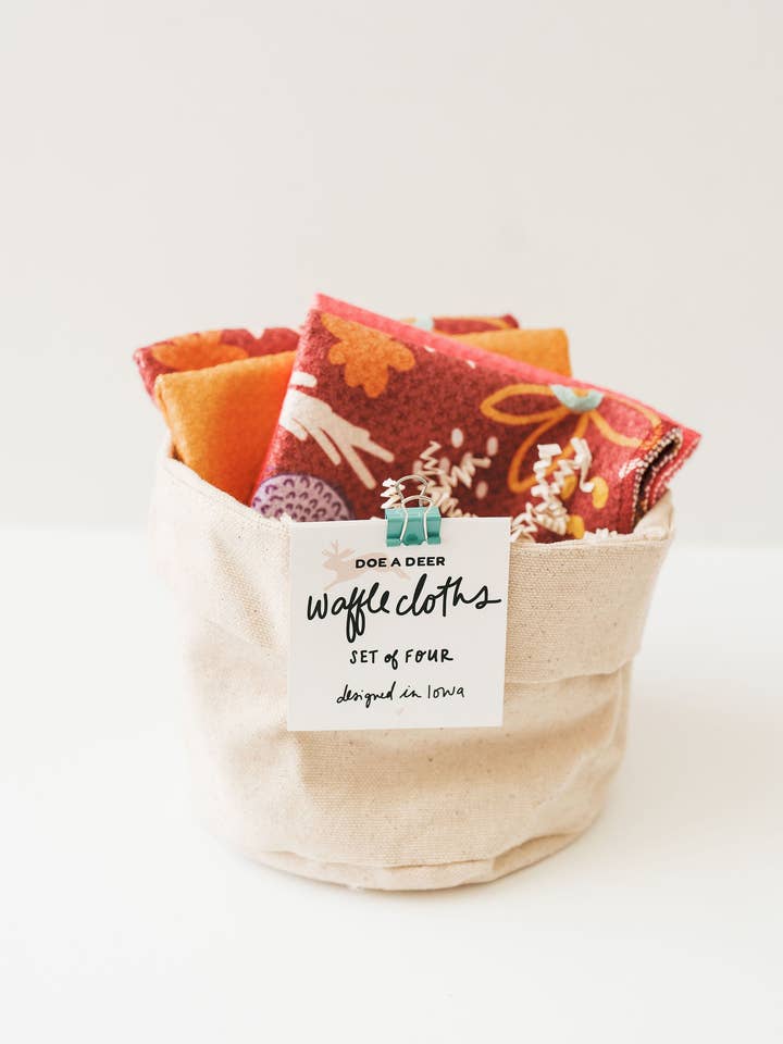 Verliefd op Bloemen Wafeldoeken - Set van 4 voor wholesale door Doe A Deer