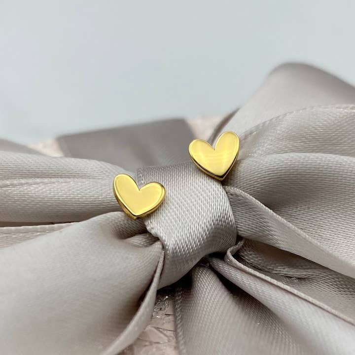 Classic Pure Heart Studs for wholesale by Something Silver