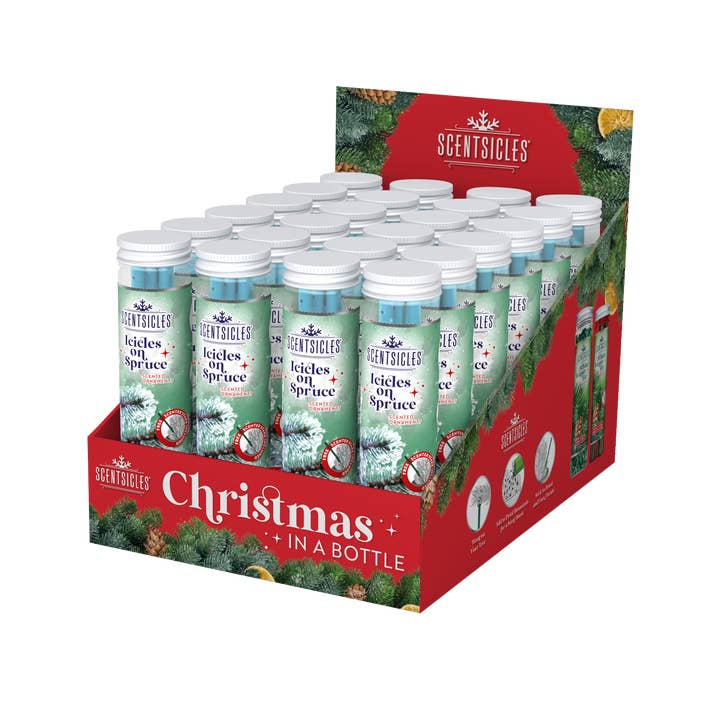 Scentsicles, 24ct, PDQ, 6pc Stick, Icicles on Spruce for wholesale by Scentsicles