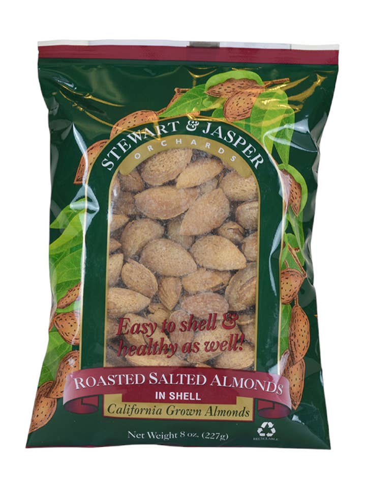 Roasted Salted Inshell Almonds for wholesale by Stewart & Jasper Orchards