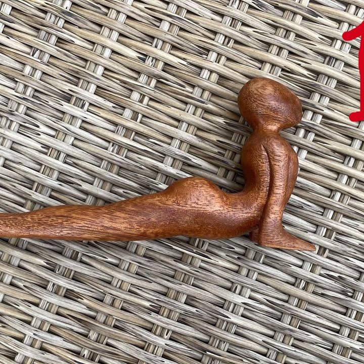 Ubud Glass - Wholesale Sculpture - Hand-Carved Wooden Yoga Poses Art - Serene and Spiritual Home Decor8