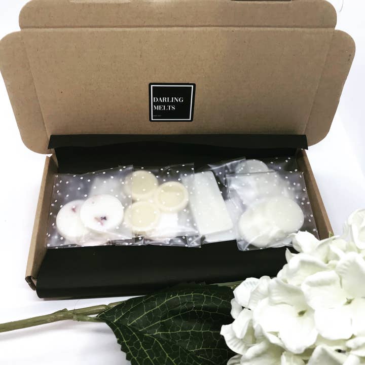 Designer Inspired Wax Scented Sample Boxes for wholesale by Darling Melts