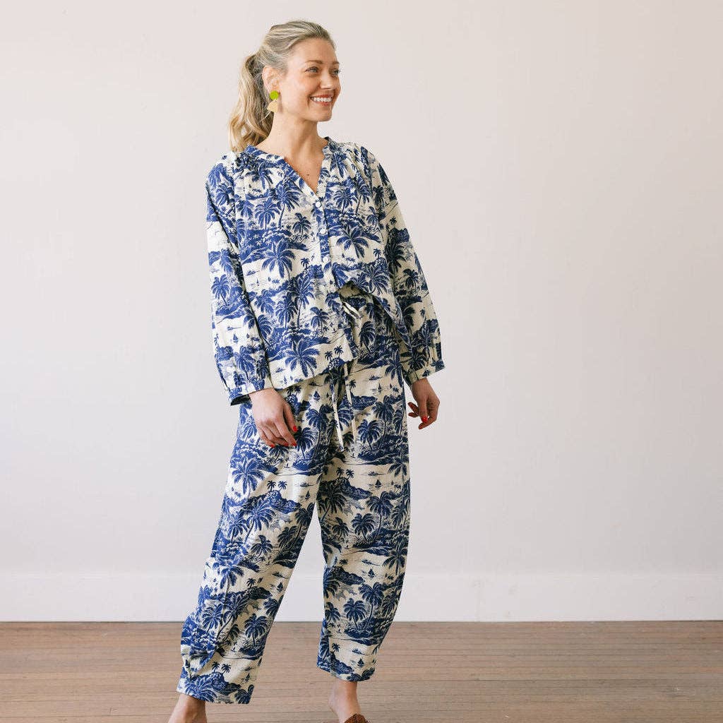 Sunshine Tienda – Engroshandel Bluse - Dame – Tropical Toile Lucia Top2