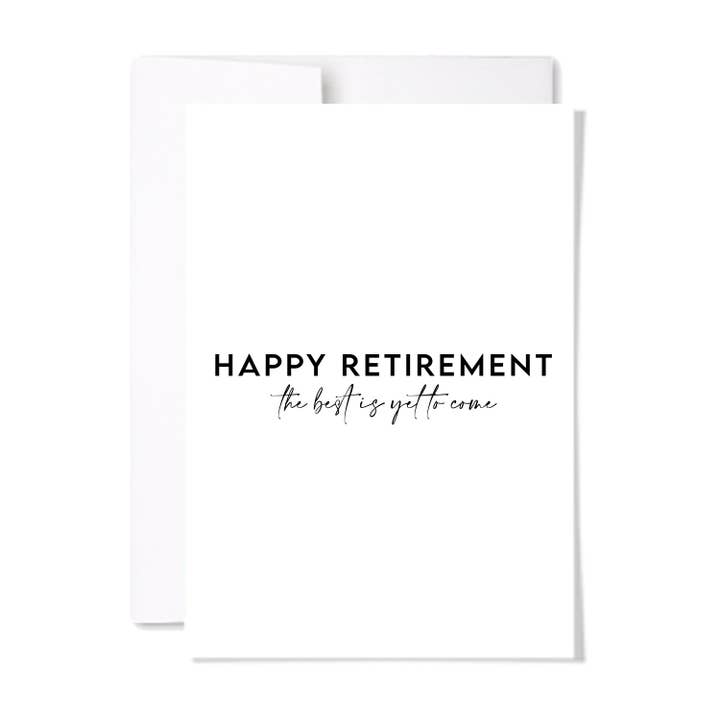 Happy Retirement Card for wholesale by paperscript