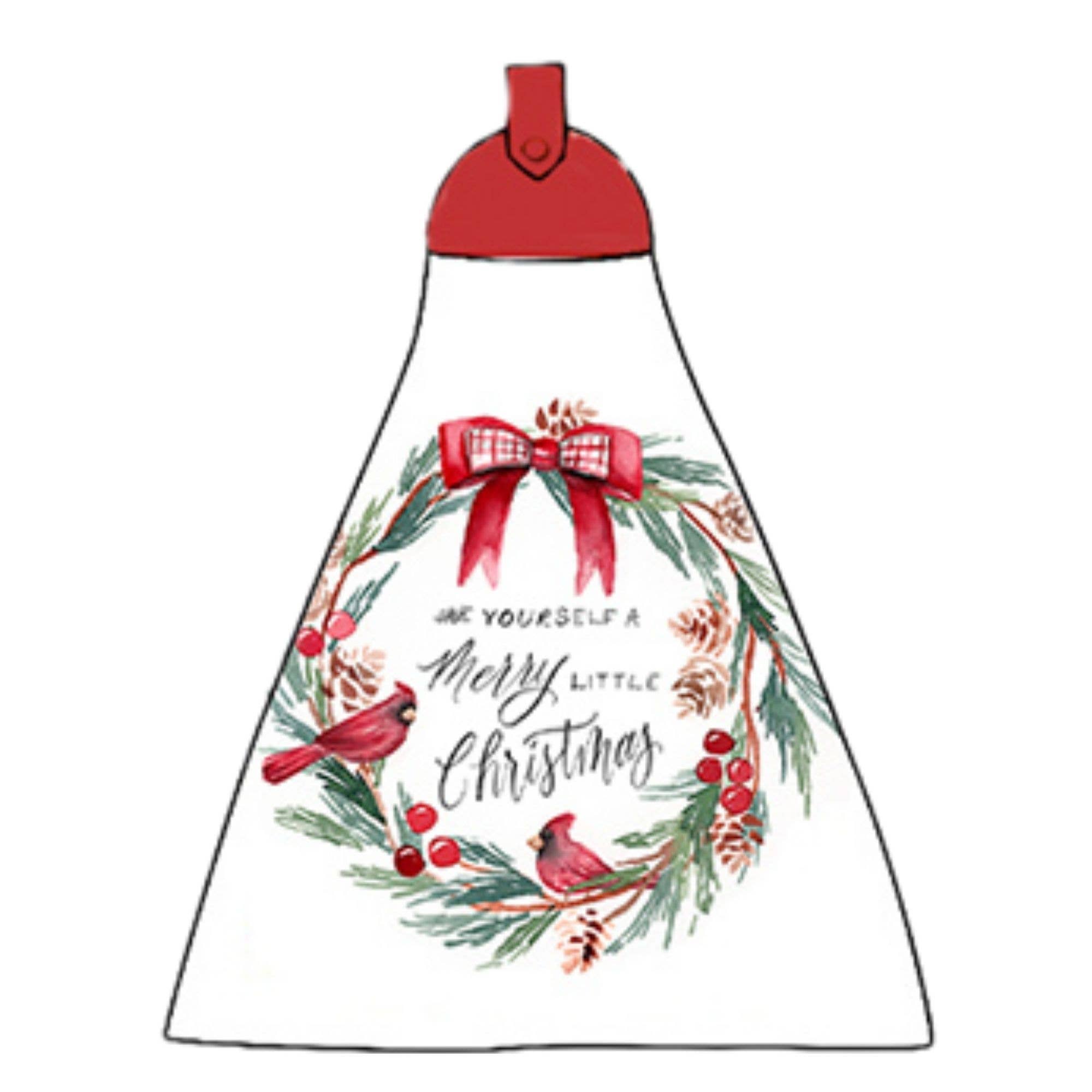 Duke Imports - Wholesale Tea Towel - "Merry Little Cardinal" Christmas-Themed Decor Hang Towel1