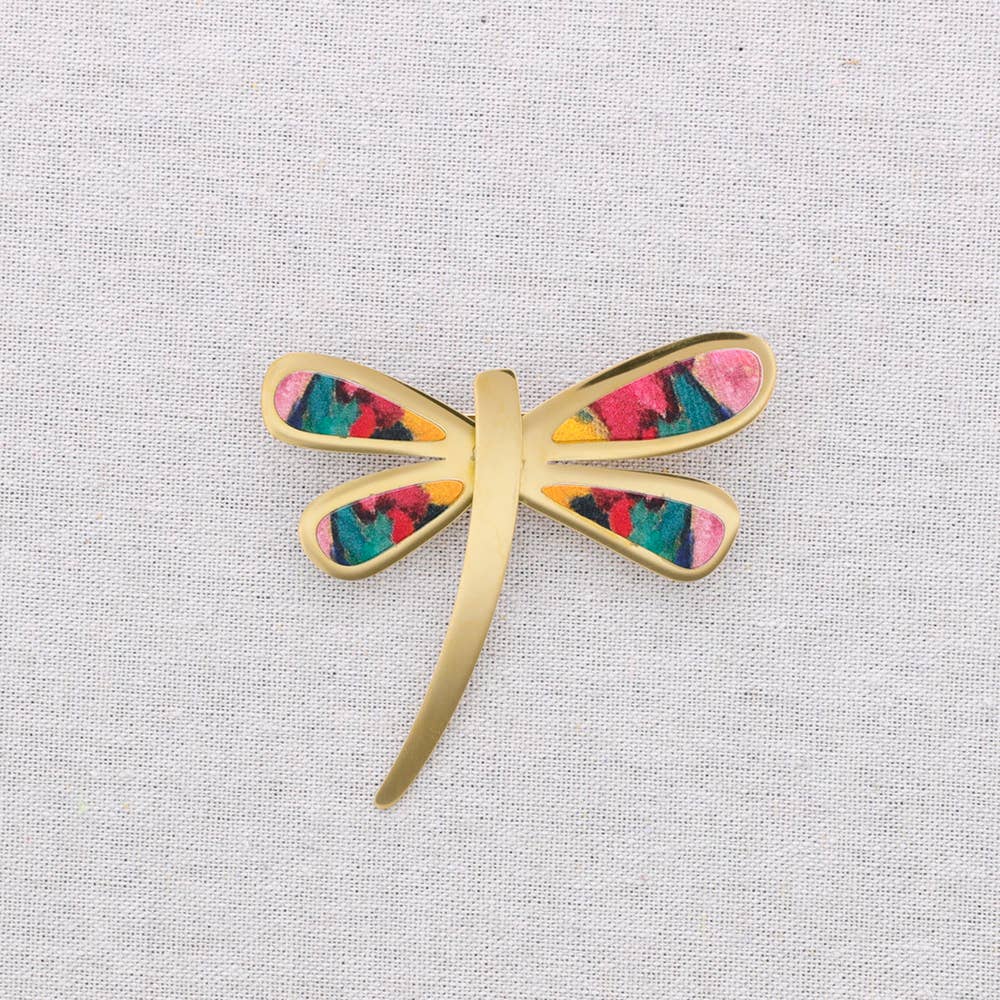 Sonata - Vente Bijoux à boutons pression - Broche Acier Libellule Dessin6